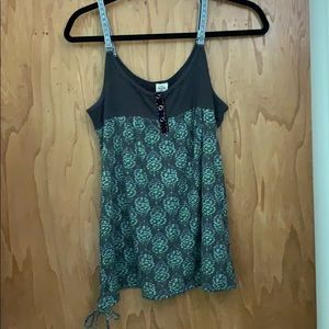 Free people gray spaghetti strap top